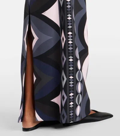 Pucci Printed Stretch-scuba Maxi Skirt In Multi