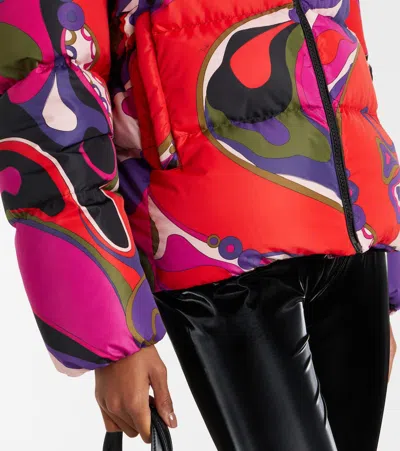Pucci Abstract-print Puffer Jacket Clothing In Multi