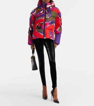 Pucci Abstract-print Puffer Jacket Clothing In Multi