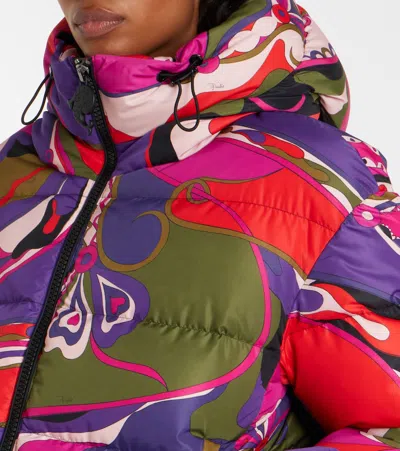 Pucci Abstract-print Puffer Jacket Clothing In Multi