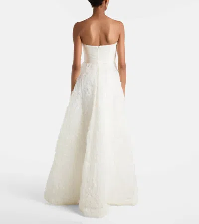 Rebecca Vallance Bridal Willow Ruffled Mesh Bustier Gown In White