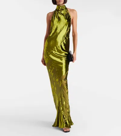 The Sei Halterneck Gown In Green