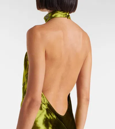 The Sei Halterneck Gown In Green