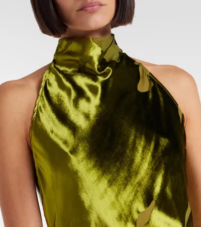 The Sei Halterneck Gown In Green