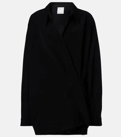 Calvin Klein Collection Coppola Wool Overshirt In Black