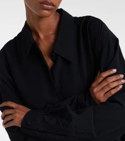 Calvin Klein Collection Coppola Wool Overshirt In Black