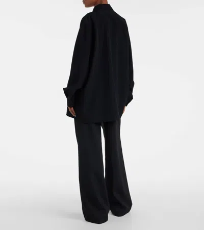 Calvin Klein Collection Coppola Wool Overshirt In Black