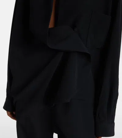 Calvin Klein Collection Coppola Wool Overshirt In Black