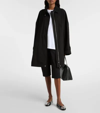 Tory Burch Reva Logo-plaque Leather Ballet Flats In Black