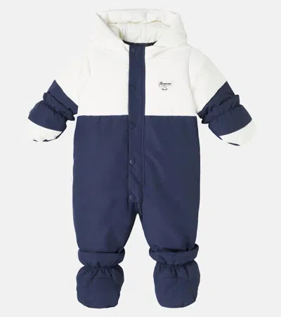 Bonpoint Baby Jo Colorblocked Snowsuit In Blue