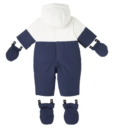 Bonpoint Baby Jo Colorblocked Snowsuit In Blue