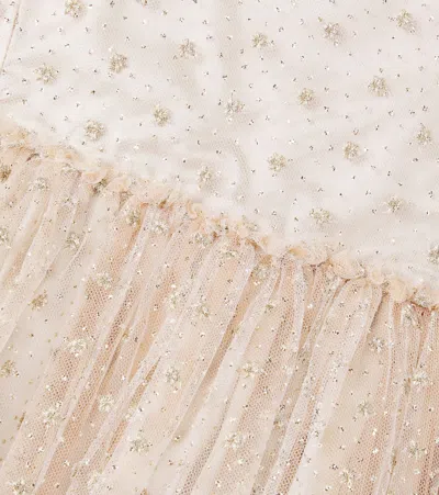 Bonpoint Junya Embellished Tulle Dress In Neutral