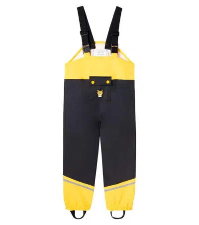 Roarsome Kids Dash The Leopard Waterproof Trousers In Yellow