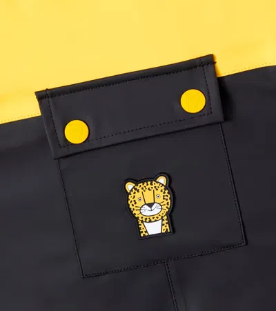 Roarsome Kids Dash The Leopard Waterproof Trousers In Yellow