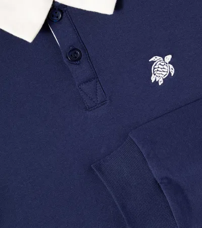 Vilebrequin Embroidered Cotton Polo Shirt In Blue