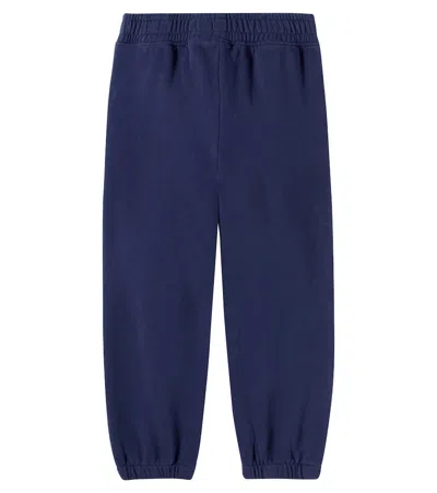 Vilebrequin Embroidered Cotton Sweatpants In Blue
