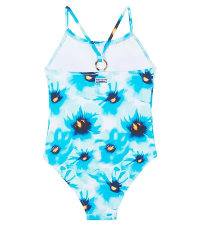 Vilebrequin Gazzette Printed Swimsuit In Blue