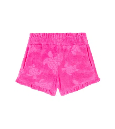 Vilebrequin Ginetty Jacquard Cotton Terry Shorts In Pink