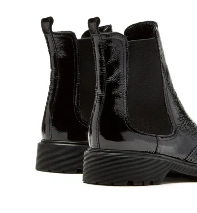 La Canadienne Hansel Brogue Crinkle Leather Chelsea Booties In Animal Print