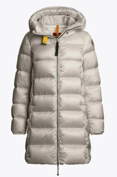 Parajumpers Hooded Quilted Coat In Gray