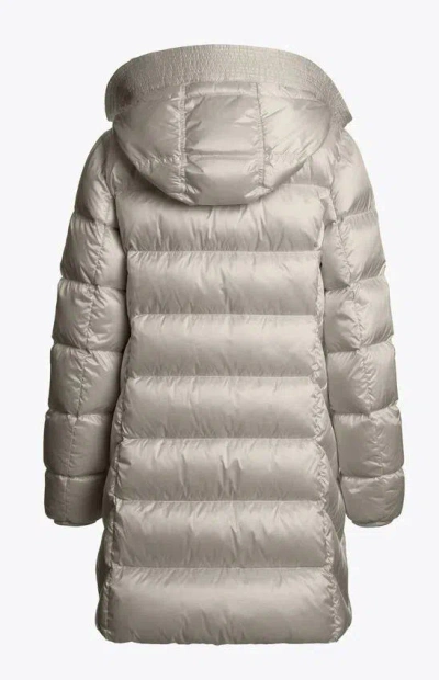 Parajumpers Hooded Quilted Coat In Gray