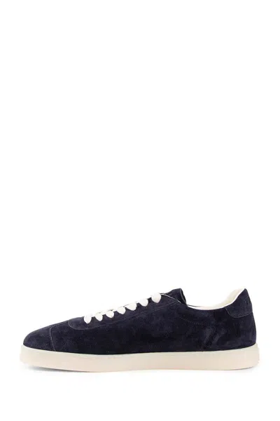 Prada Downtown Re-nylon And Suede Sneakers In Blue