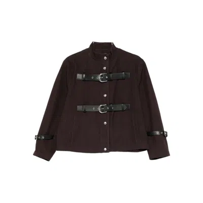 Gimaguas Buckle-strap Jacket In Brown