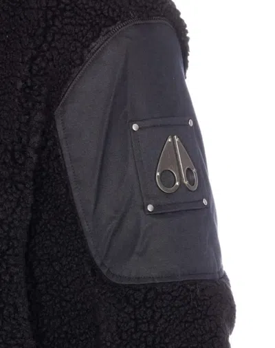 Moose Knuckles Down Jacket Frontal Zip Closure In Black