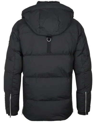 Moose Knuckles Cloud 3q Black Padded Parka In Metal