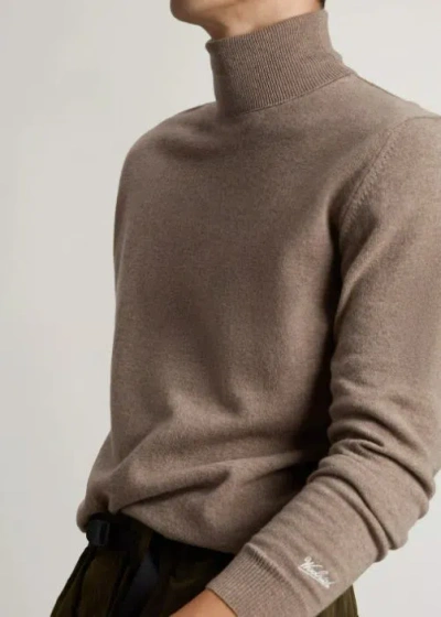 Woolrich Turtleneck Wool Sweater In Neutral