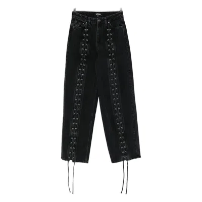 Rotate Birger Christensen Cotton Pants In Black
