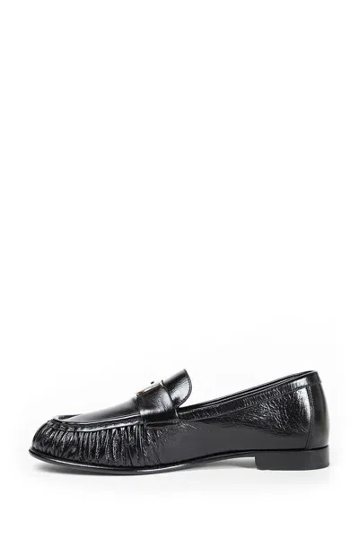 Fendi Woman Black Flats In Black