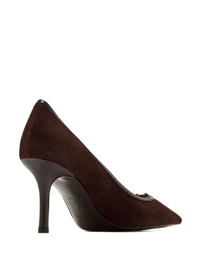 Tory Burch 80mm Double T-buckle Pumps In Brown