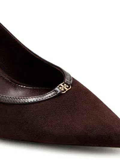 Tory Burch 80mm Double T-buckle Pumps In Brown