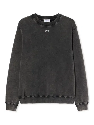 Off-white Check Flan Arrow Crew Logo Sweatshirt In Multi