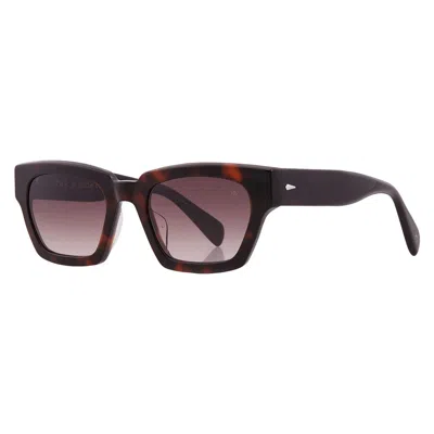 Rag & Bone Rag And Bone Brown Gradient Square Ladies Sunglasses Rnb1090/g/s 003y/ha 51 In Brown