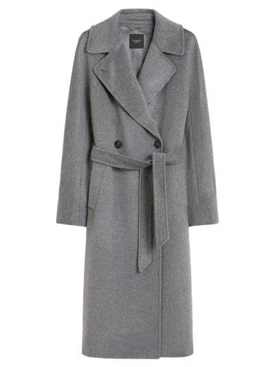 Weekend Max Mara Double-breasted Wool Mid-length Coat In Gray