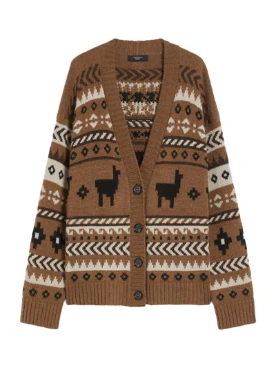Weekend Max Mara Weekend Maxmara Ovatta Cardigan Camel In Brown