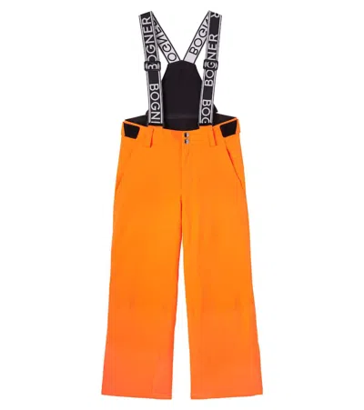 Bogner Yuki Logo Ski Salopettes In Orange