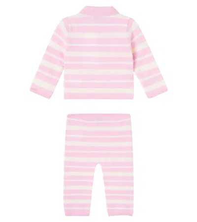 Bonpoint X Guest In Residence Baby Lelo Polo Sweater And Pants Set In Pink