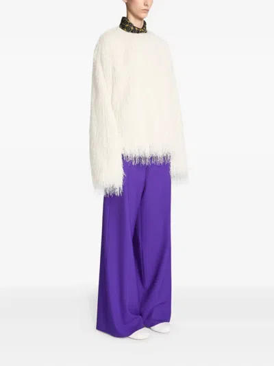 Dries Van Noten Hose Mit Geradem Bein In Purple
