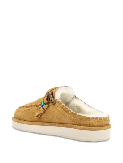 Caleb Paris Embroidery Mules In Brown