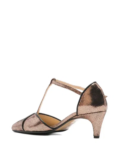 L Arianna Leather Heeled Pumps In Brown