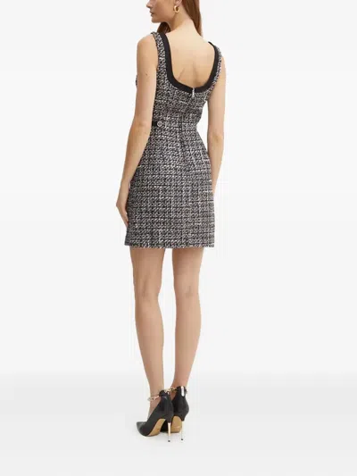 Guess Usa Square-neck Button Mini Dress In Black