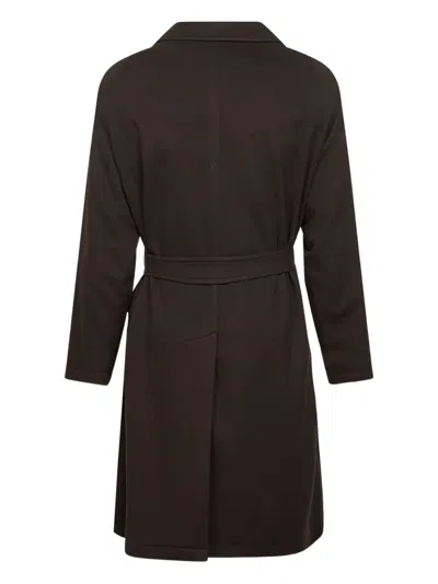 Tagliatore Long-sleeved Coat In Brown