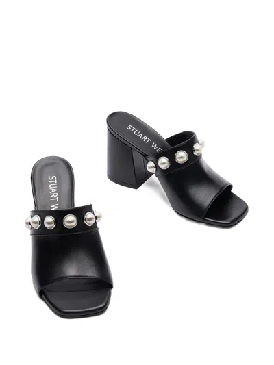 Stuart Weitzman 85mm Portia Pearl-embellished Sandals In Multi