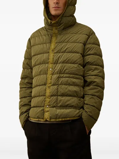 C.p. Company Flap-pocket Hooded Jacket In Green