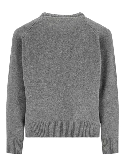 Dunst Wool V-necked Sweater In Gray