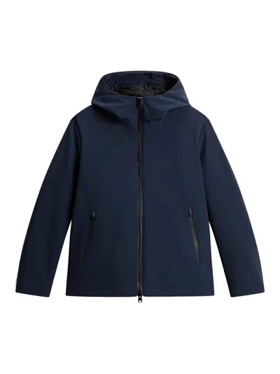 Woolrich Contemporary Blue Jacket With Silhouette In Blue