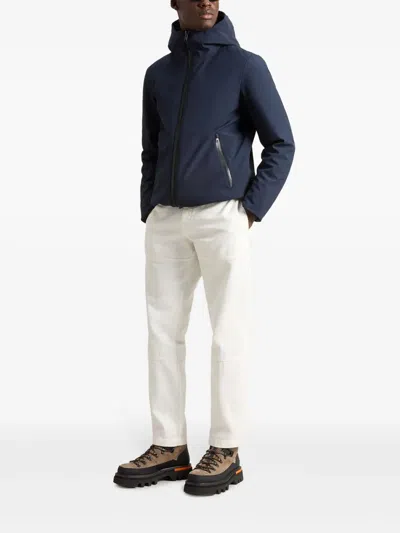 Woolrich Contemporary Blue Jacket With Silhouette In Blue